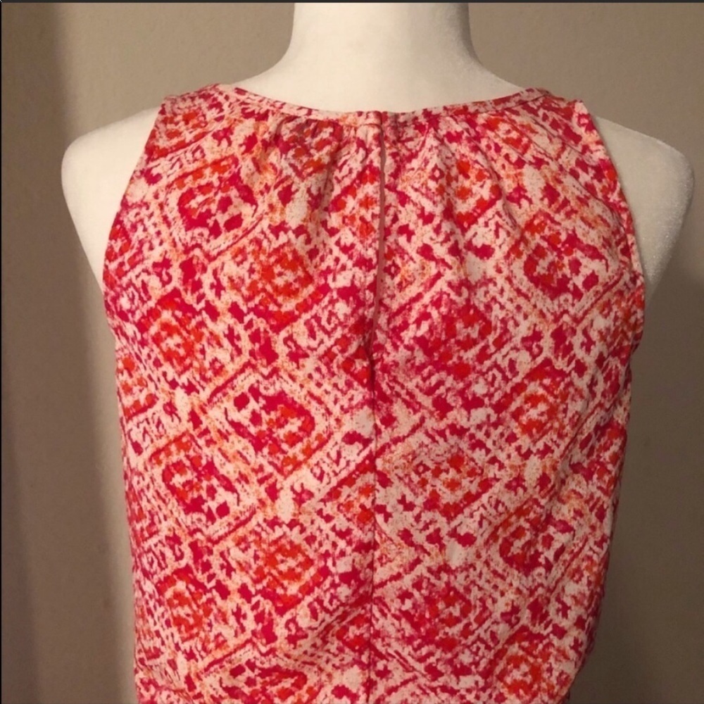 Gap Red Pink Patterned Romper - image 7